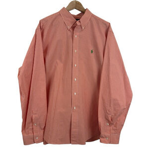 RALPH LAUREN Classic Lightweight Gingham Shirt Men's XXL NEW 100% Cotton‎